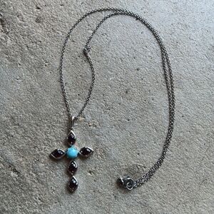 Karis Blue Turquoise Pendant Necklace
